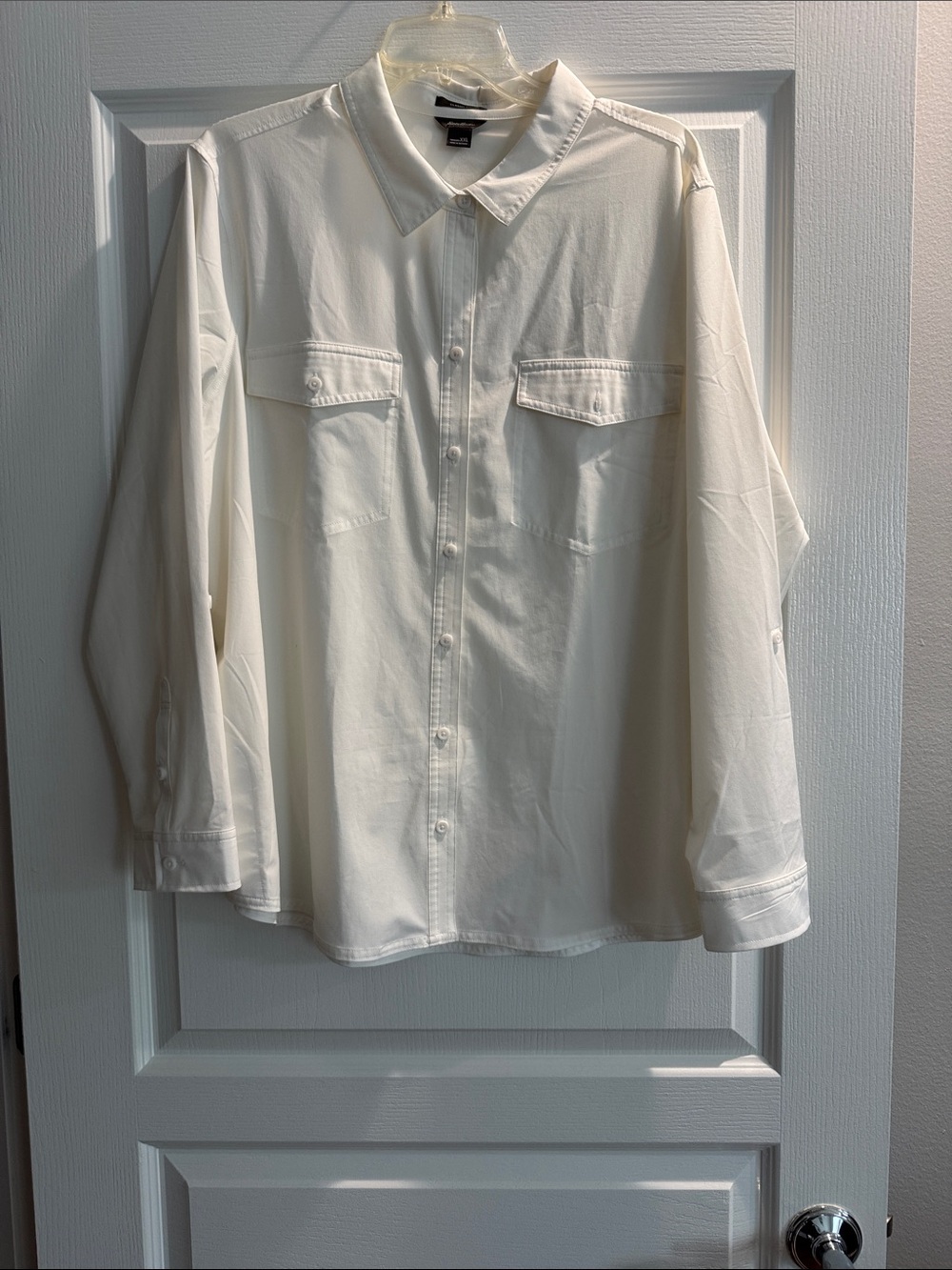 Eddie Bauer Women's White Button-Down Shirt
